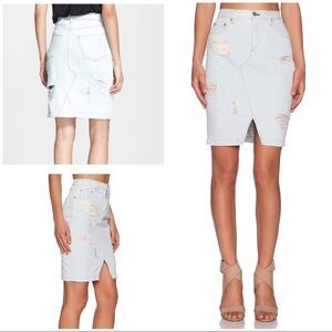 rag & bone/JEAN Distressed Shredded Norte Skirt​​​​​